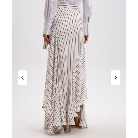 Chloe White striped silk maxi skirt size 38 NWT - Picture 4 of 11